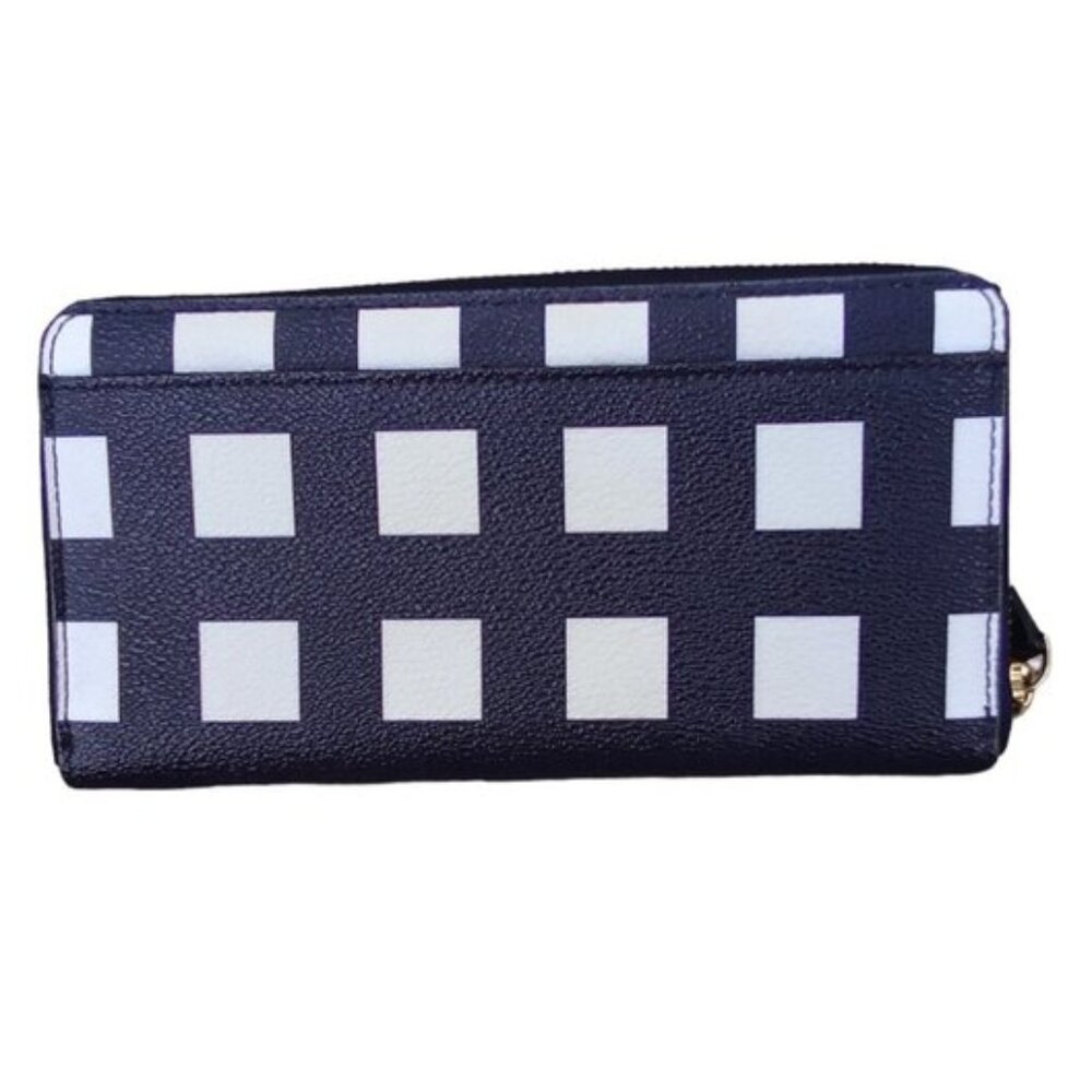 Kate Spade Black & White Neda Grove Street Printed Leather Continental Wallet - Picture 10 of 10